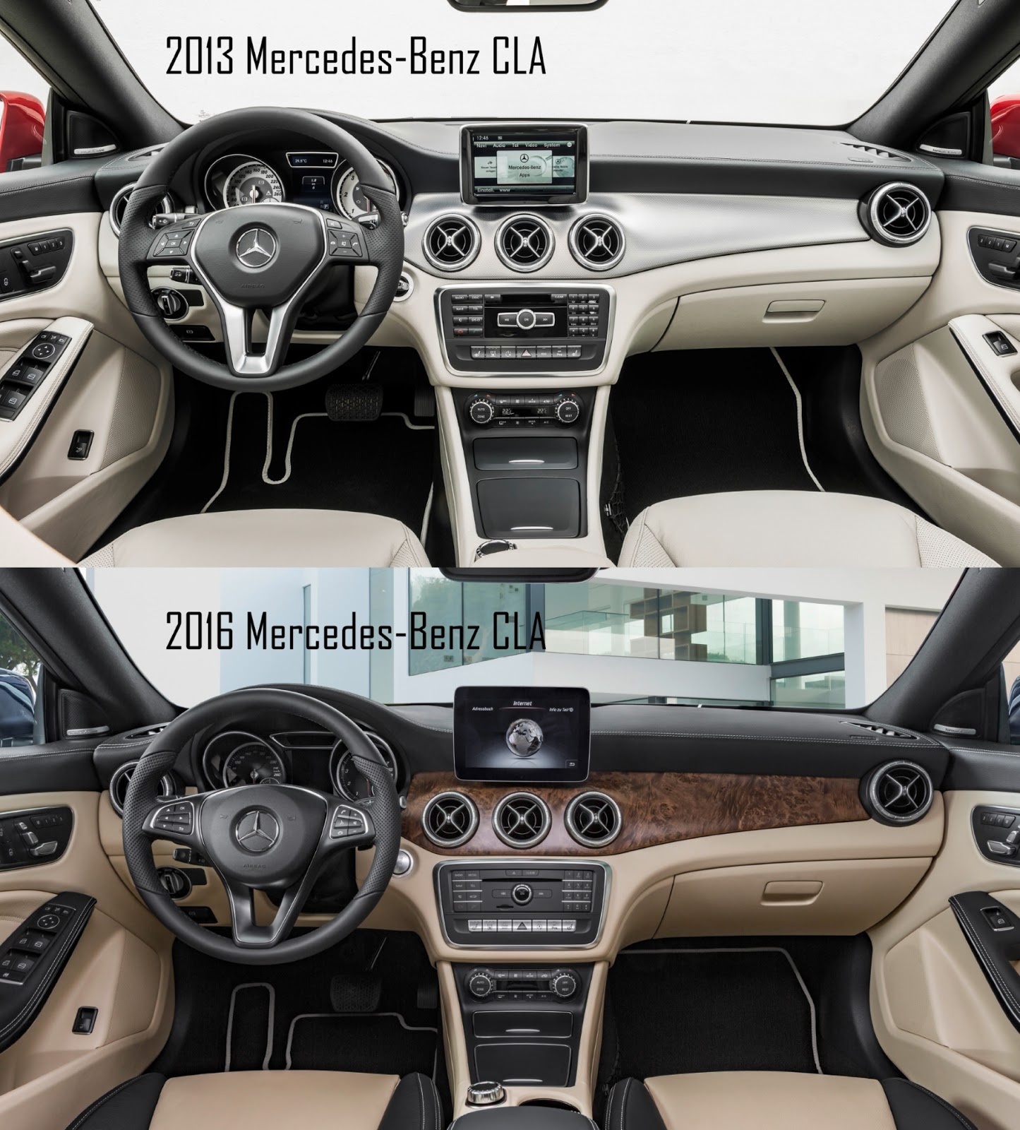 Vergleich 2013 Vs 2016 Mercedes Benz Cla Autofilou